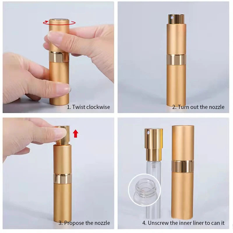 Atomizer Perfume Spray Bottle Travel Empty Refillable Cologne Qme