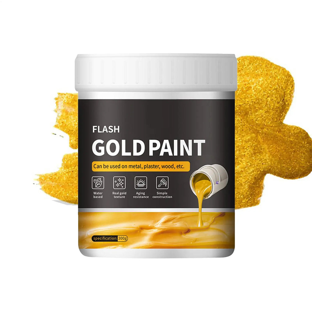 NEW Liquid Gold Foil Paint 300g Non-Fading Liquid Gold Foil Paint Metal Plaster And Wood Painting Easy To Apply Art Supplies Qme