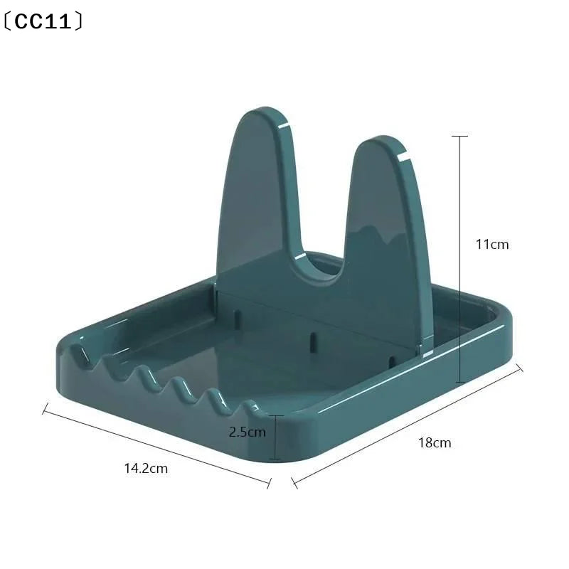 Foldable Pot Lid Rack Spoon Holder Stand Kitchen Organizer Fork Qme