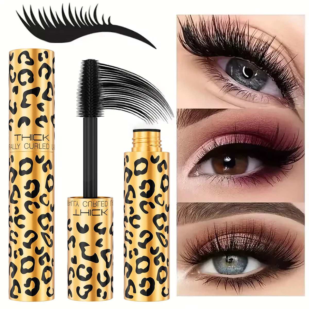 A Waterproof, Easy-To- Mascara with Leopard Print That Lengthens, Curls, And Provides a Voluminous, Thick Look Without Smudging Qme 9808