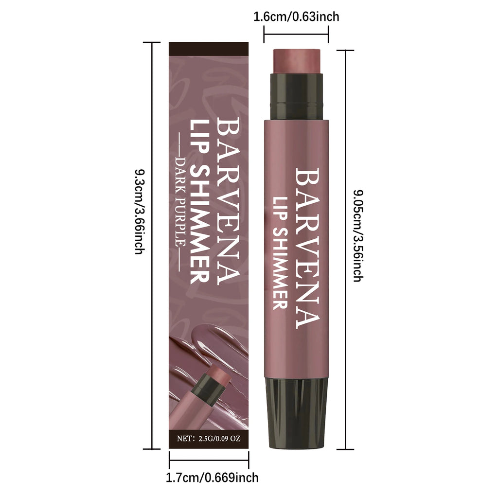 Lip Shimmer Dark Purple Tinted Lip Balm Stick Long Lasting Hydration with Natural Glowy Finish Moisturizing & Nourishing Makeup Qme