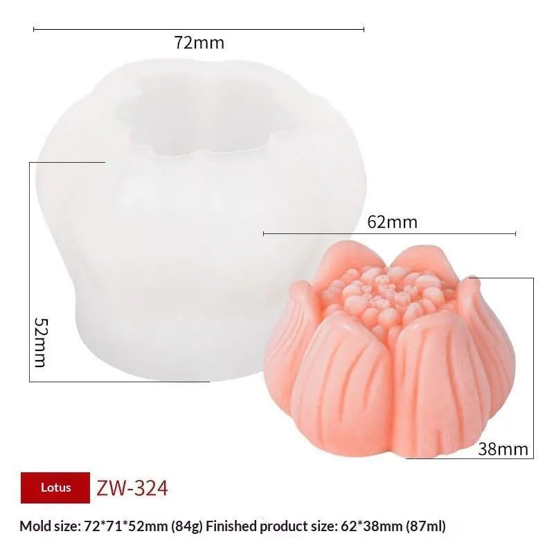 Flower Rice Cake Silicone Mold Non-stick Shape Mooncake Mung Bean Qme P