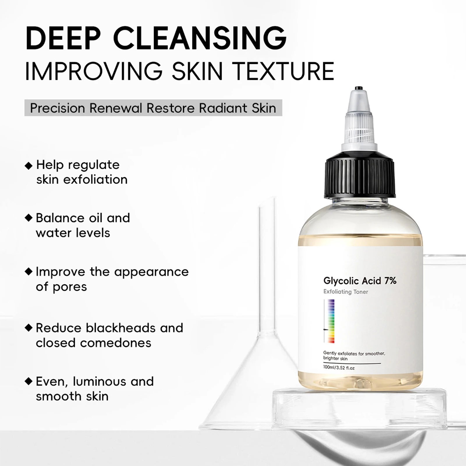 Pore Refining Essence Acid Shrink Pores Facial Serum Firm Qme