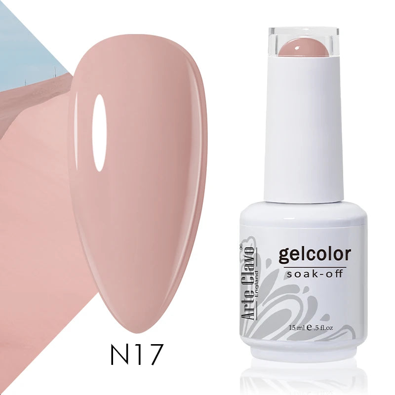Arte Clavo Solid Gel Nail Polish Rainbow Summer Varnish Soak Off