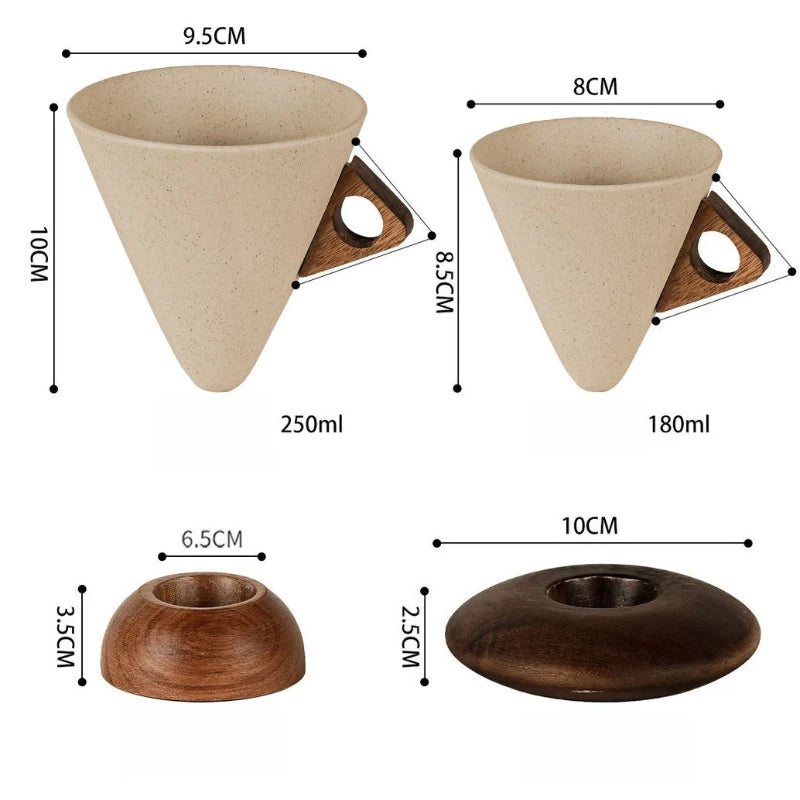 Ancient Creative Stoneware Coffee Cup Mug High-end Niche Exquisite Qme
