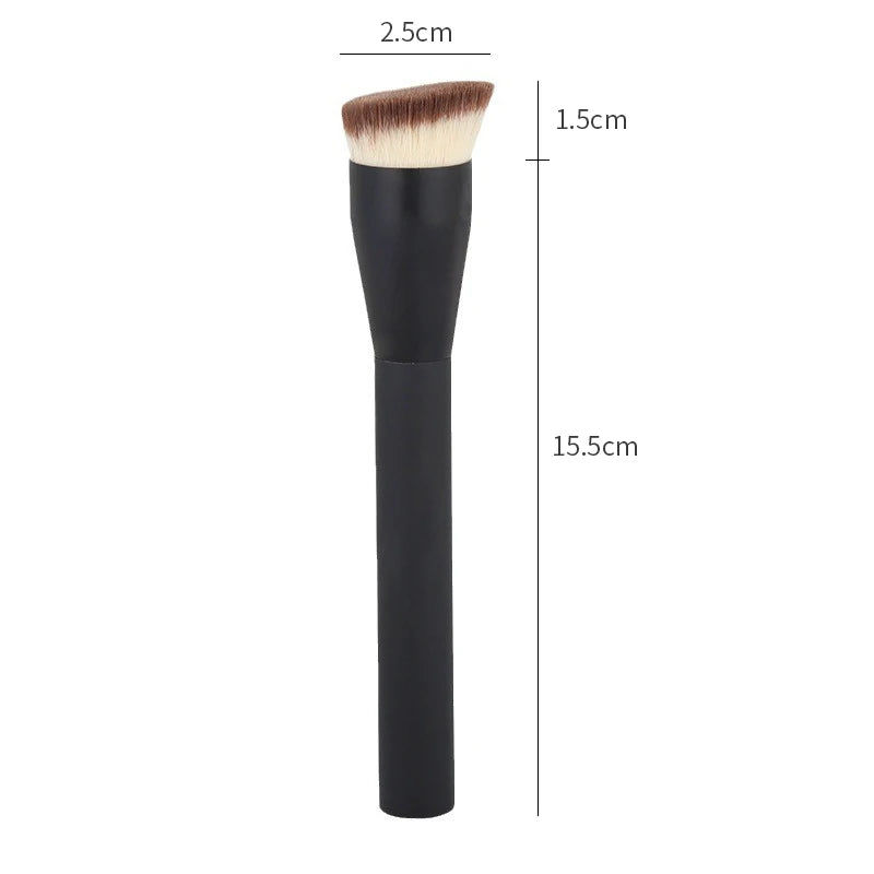 Flat Foundation Makeup Brushes Angled Synthetic Hair Face Contour Qme