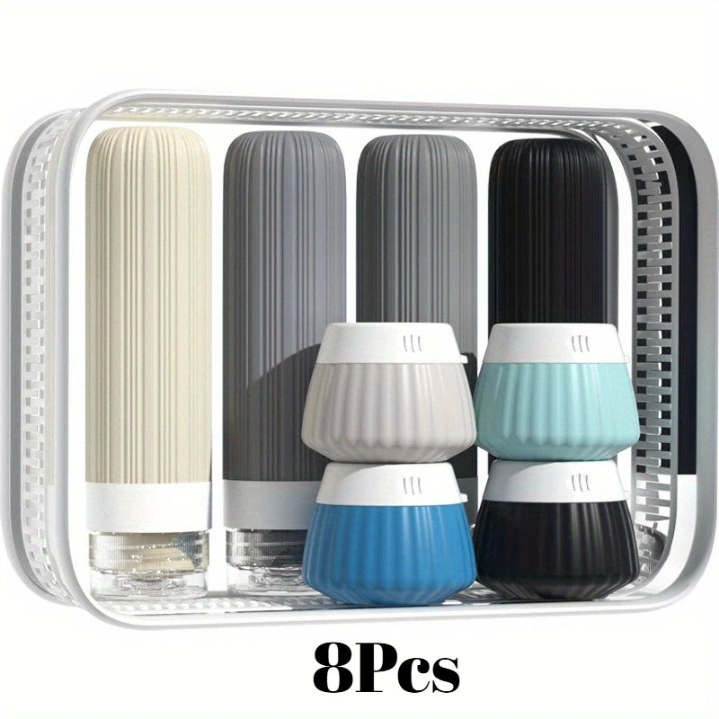 Toiletry Travel Bottle Portable Silicone Toiletries Containers Qme 8Pcs B