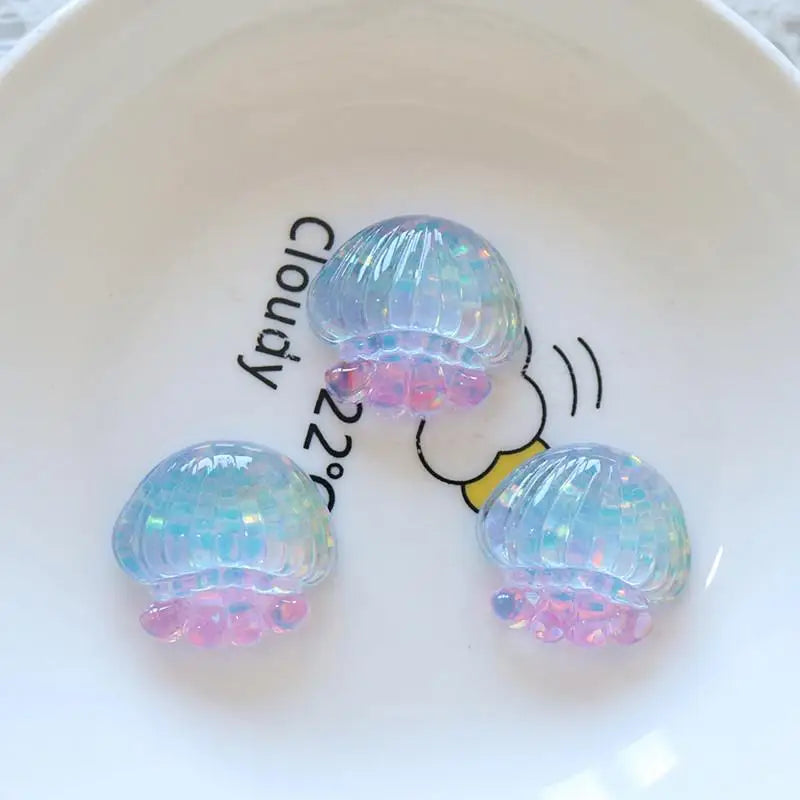 10pcs Mini Kawaii Cute Star Shell Flat Back Cabochons DIY Scrapbook Party Hairpin Accessories Home Decoration Craft Qme StyleC