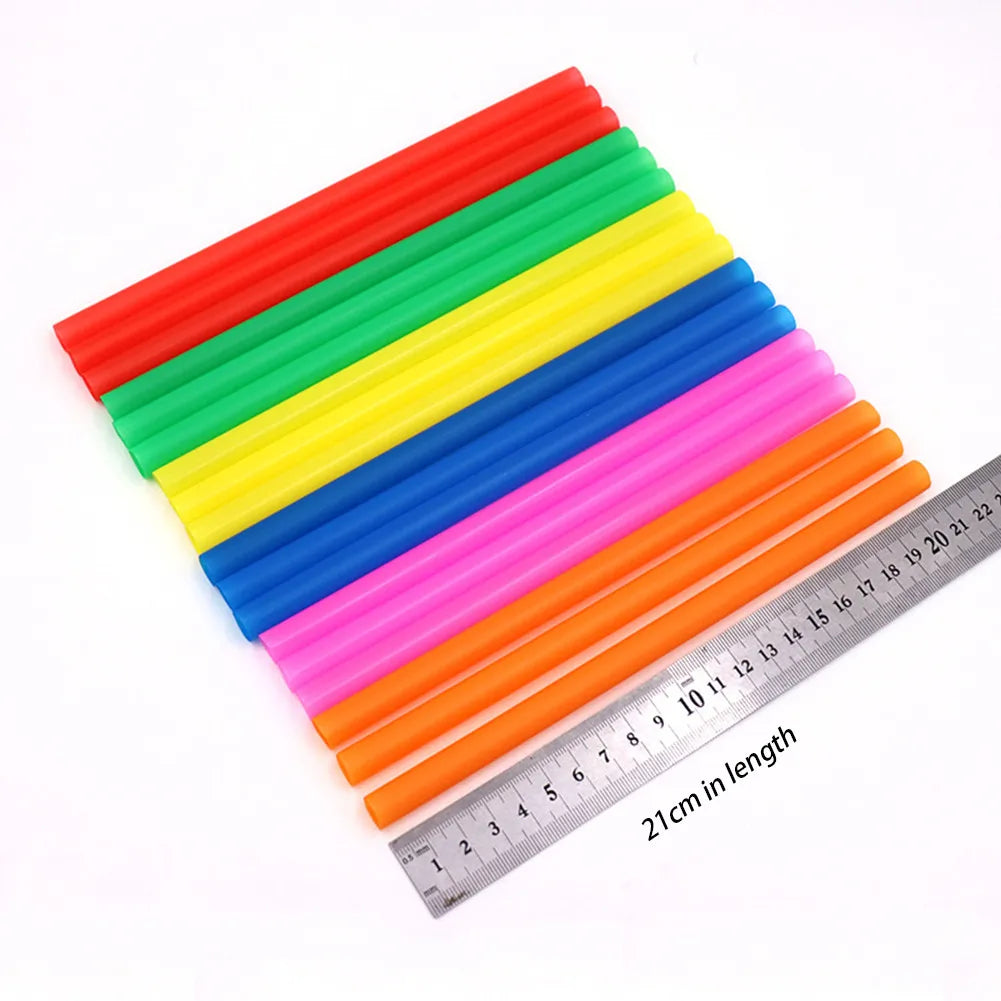 100pcs 210x11mm Straws Big Milkshake Straws Smoothie Straws Beverage Thick Straw For Boba Tea Milkshake Bar Accessories Qme