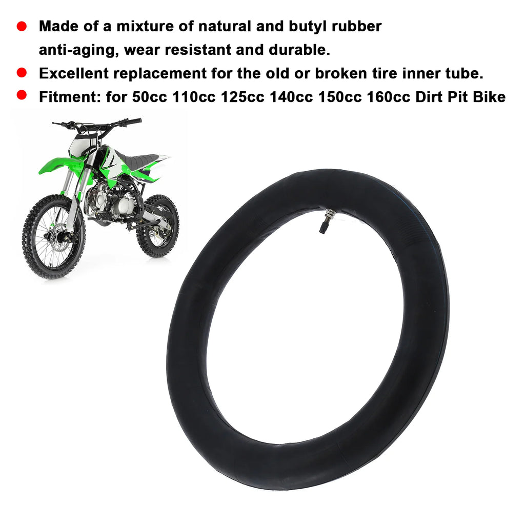 Rubber Tire Inner Tube 2.5/2.75-14 60/100-14 for 50cc 110cc 125cc 140cc 150cc 160cc Dirt Pit Bike 2.5‑14 Inner Tube Inner Tube Qme