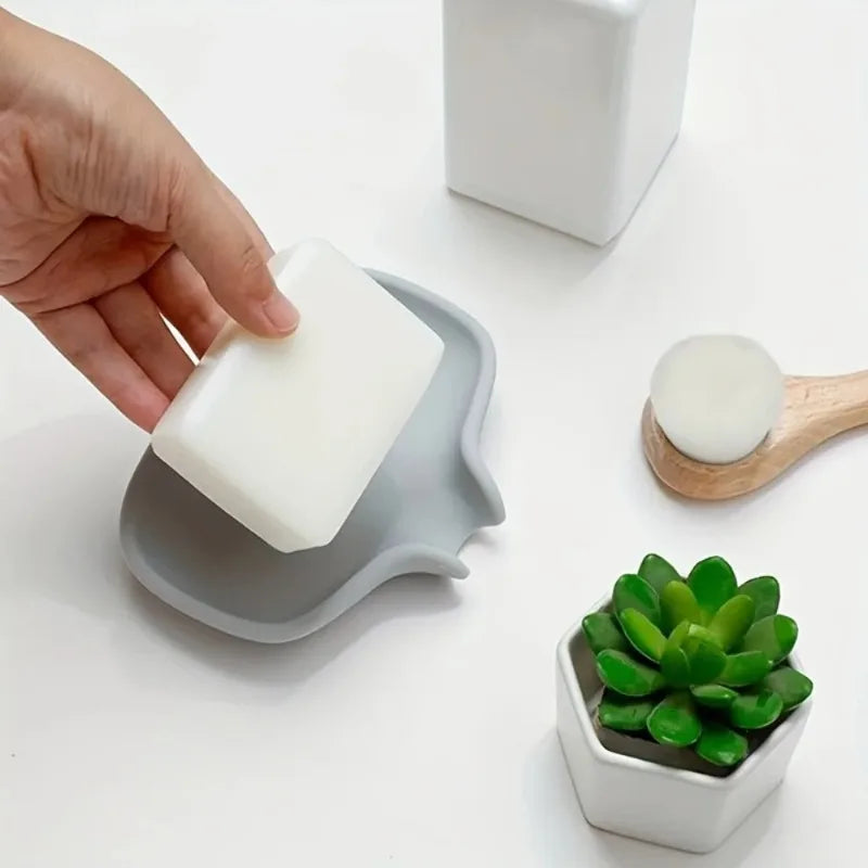 Minimalist Rectangular Soap Dish Drainage Holes Modern Bathroom Qme