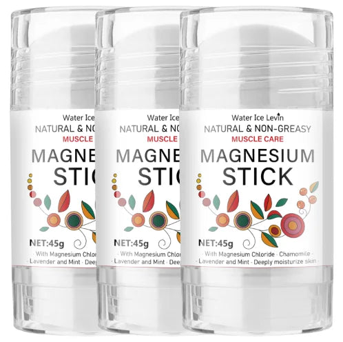 Natural & Non-Greasy Magnesium Stick for Muscle Care - Nourishing, Moisturizing & Protective Mineral Formula. Qme WHITE 45g