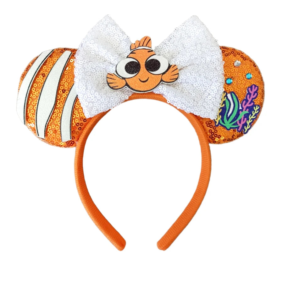 Newest Finding Nemo Inspired Mickey Ears Headband Party Cosplay Decoration Costume Party Gift For Girls/Adults Festival Headwear Qme Headband 7