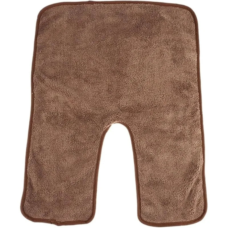 U-shaped Facial Towels Estheticians Massage Coral Fleece Split Qme coffee