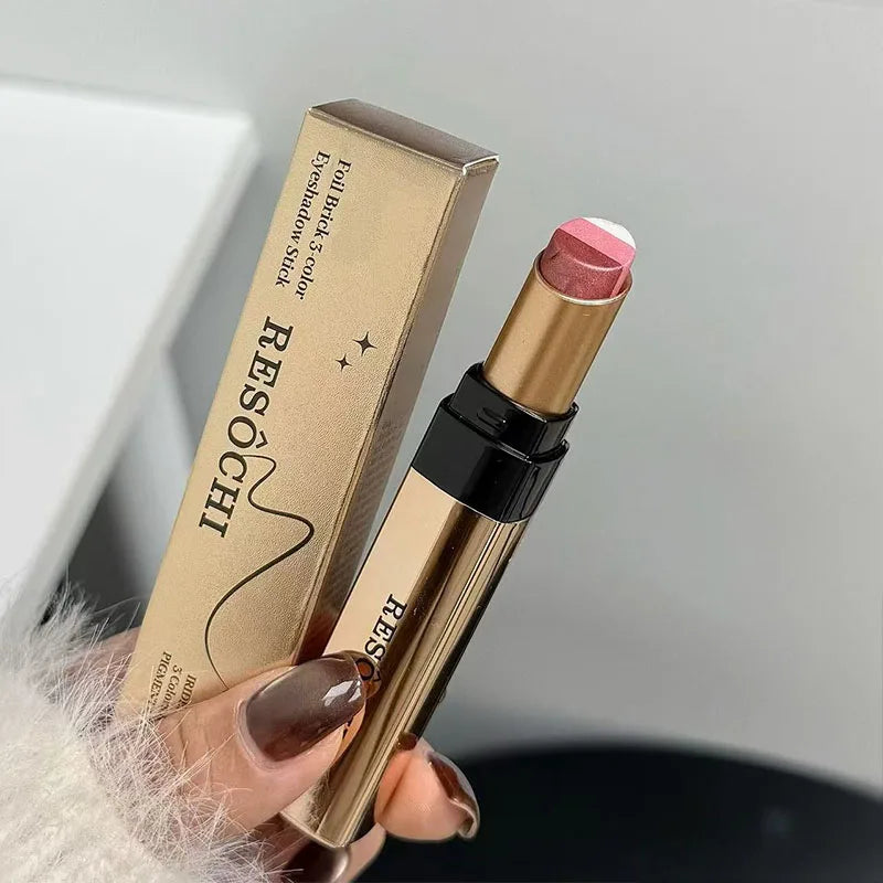 Three Gradient Pearlescent Eye Shadow Stick Water&sweatproof Qme