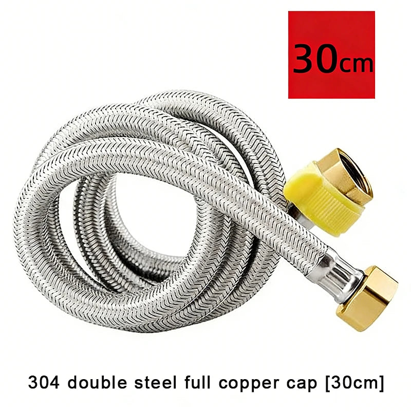 Stainless Steel Braided Tubing High-Pressure Thickened Hot And Cold Water Inlet Pipe Qme A2