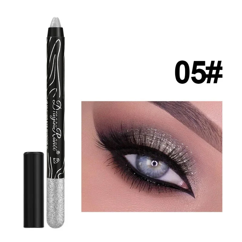 Waterproof Pearlescent Eyeshadow Eyeliner Pencil Lasting Glitter Matte Nude Eye Shadow Makeup Pigment Silkworm Eyeshadow Pen Qme 05