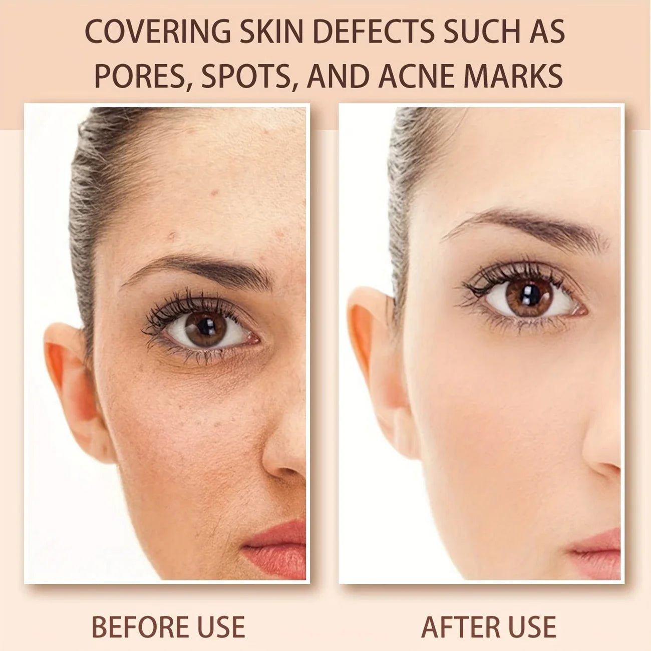 Cream Foundation Stick Flawless Satin Powder Long-lasting Waterproof Qme