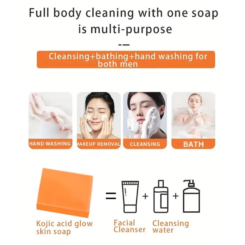 Kojic acid Handmade Soap Glutathione Frosted Soap Nourishing Skin Moisturizing Facial Care Cleansing Body Care Wash Soap Qme