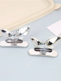 2 Rose Gold Toilet Seat Riser Kits No-hand-dirtying Puller Qme silvery