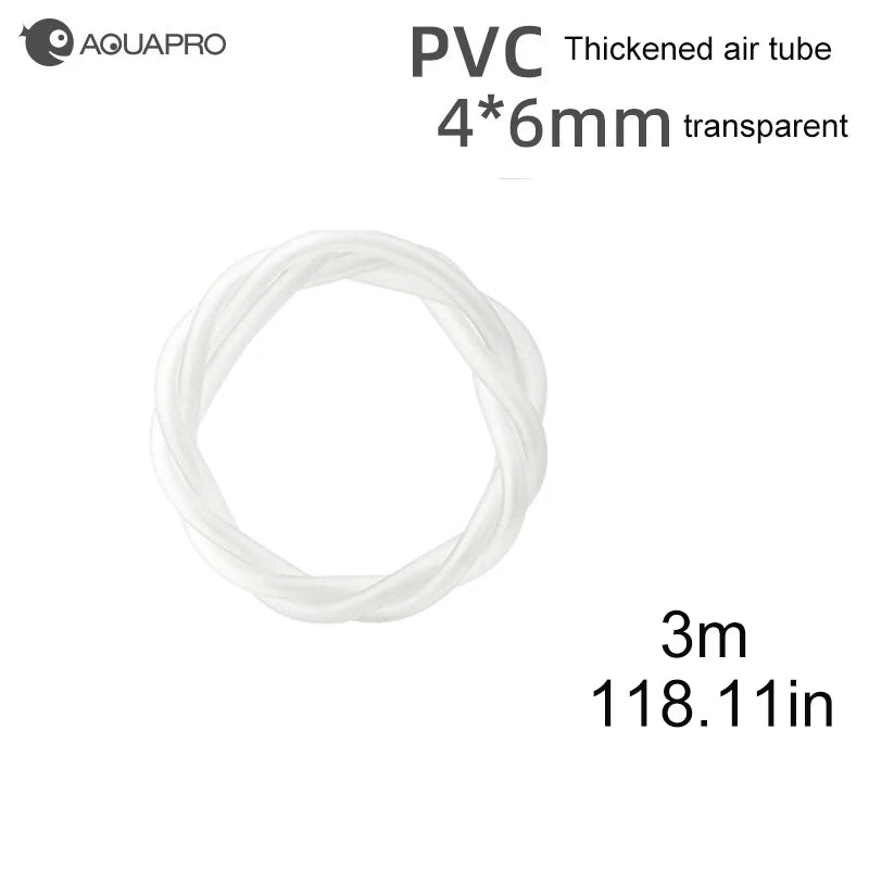AQUAPRO High Pressure Air Hose CO2 Pipe Carbon Dioxide Tube Aquascape Fish Tank Aquarium Oxygen Pump Hose Accessories Akvarium Qme PVC Transparent