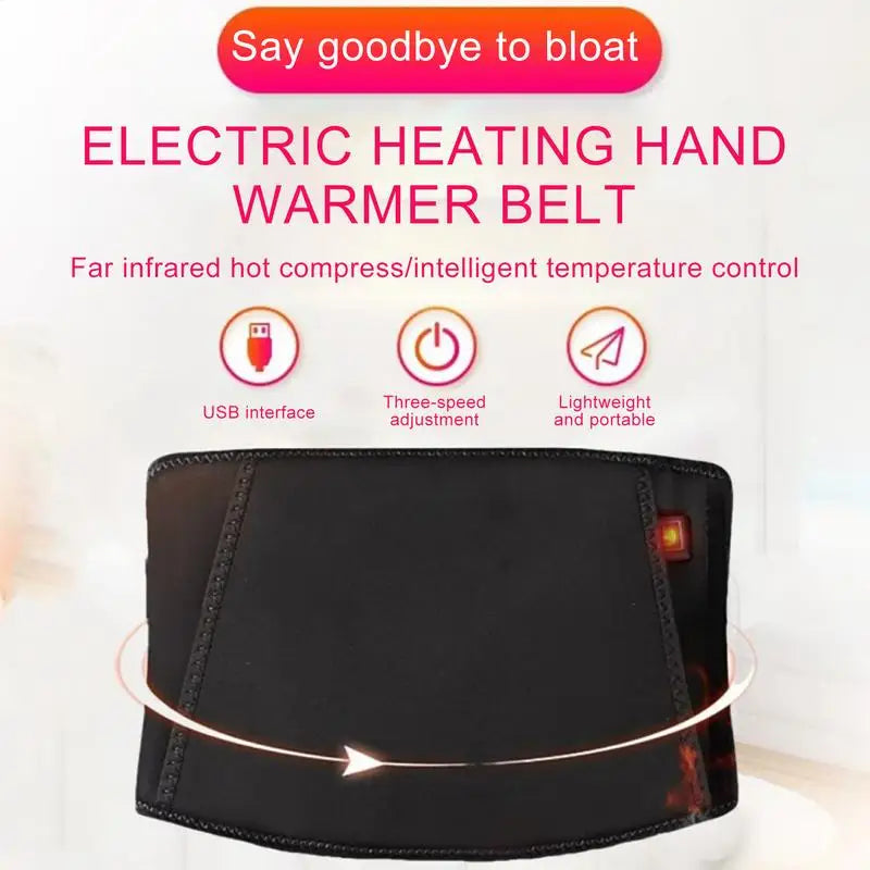Heating Pad Belt USB Heated Waist Hand Pocket Red Light Compress Qme