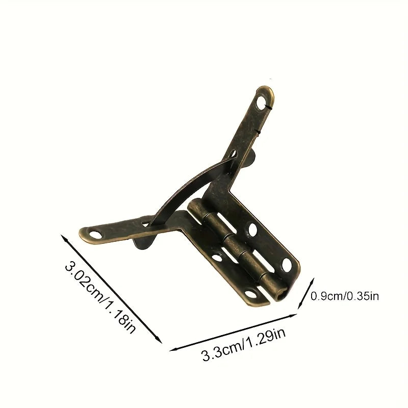 Box Support Hinges, Metal Lid Stay Hinge For Wooden Watch Box Jewelry Gift Box Lid Hold Open Support Hardware Qme