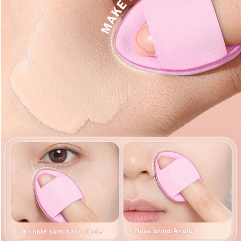 10-pack Mini Finger Puffs Latex-free Makeup Tools Puff Cushion Sponge Qme