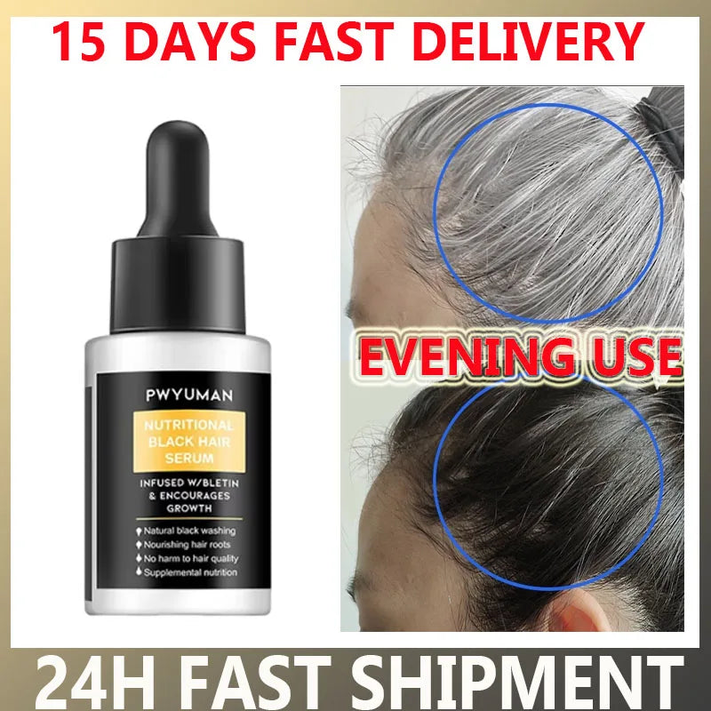 Herbal Anti-grey Treatment Hair Dye Shampoo White To Black Permanent Repair Natural Color Nourish Scalp Hair Care Products Qme 1pc