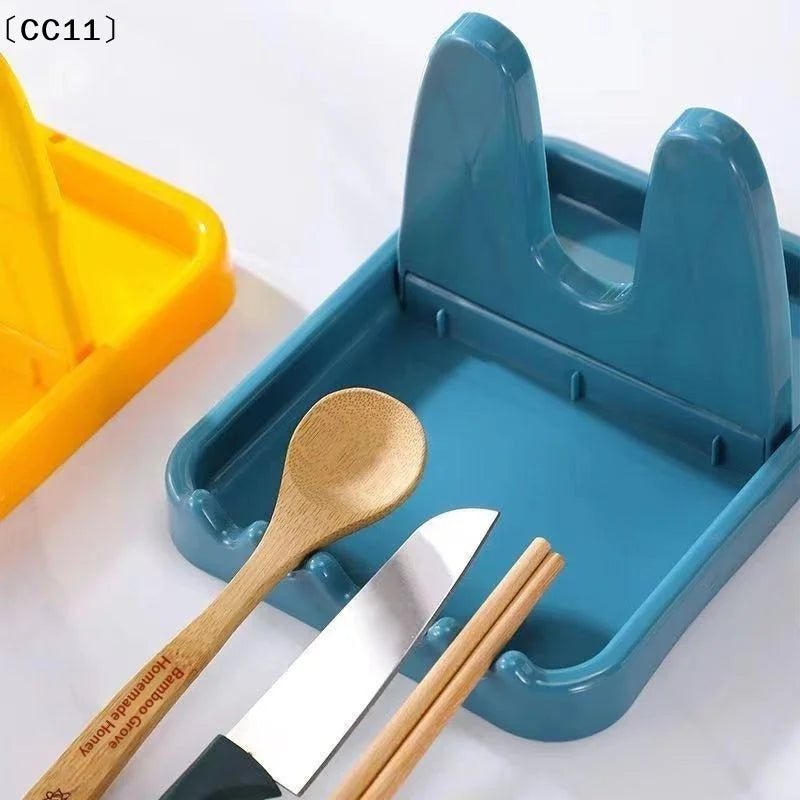 Foldable Pot Lid Rack Spoon Holder Stand Kitchen Organizer Fork Qme