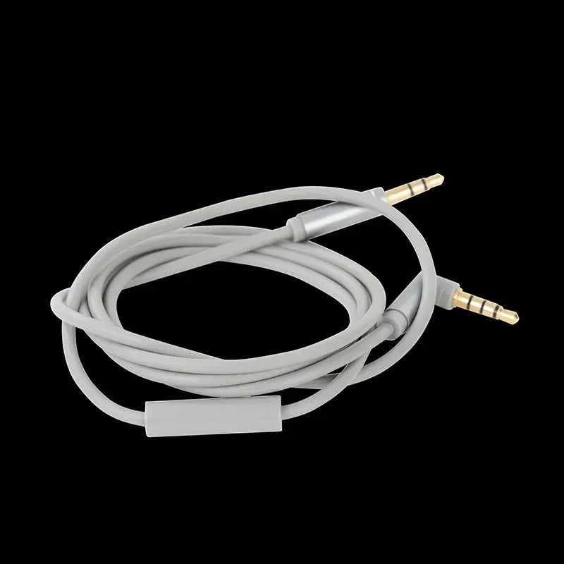 Aux Cable Speaker Wire 3.5mm Jack Audio Cable for Car Headphone Adapter Male Jack To Jack 3.5 Mm Cord for Samsung Xiaomi Qme Silver gray 1.2m