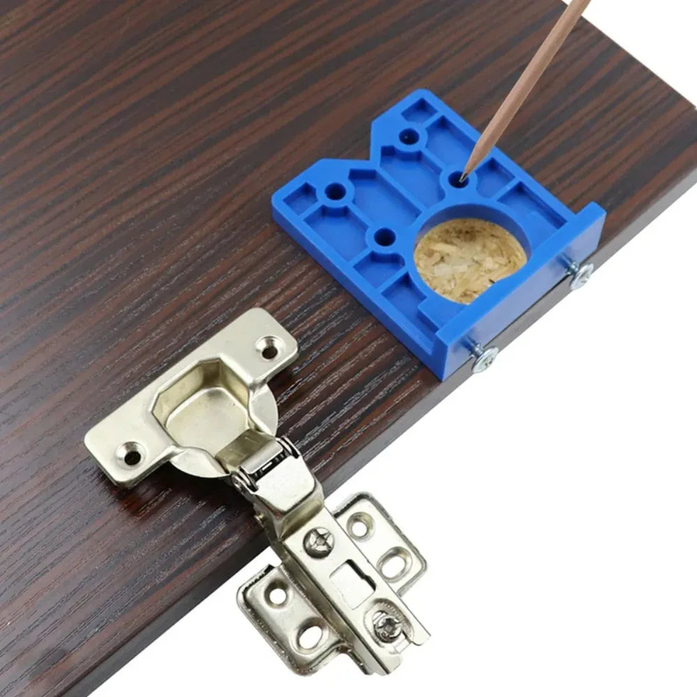 35mm Hinge Hole Drilling Guide Locator DIY Wood Furniture Door Cabinets Hinge Installation Drilling Jig ABS Woodworking Tools Qme