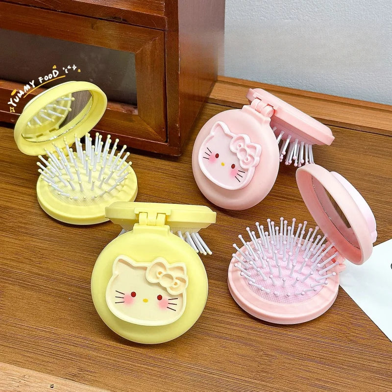 Hello Kitty Cartoon-style Hairbrush Portable Mini Cushion Cute Little Qme