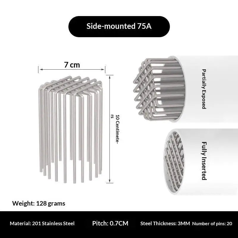 Stainless Steel Roof Floor Drain Balcony Drainage Ditch Anti-Blocking Mesh Cover Garden Outdoor Rooftop Gutter Guard Qme 75 tube