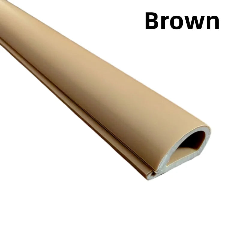 1/2/3m Floor Cable Cover Self-Adhesive Cable Anti Extrusion Extension Wiring Duct Protector Wire Organizer for Floor Desk & Wall Qme K15-Brown 1m