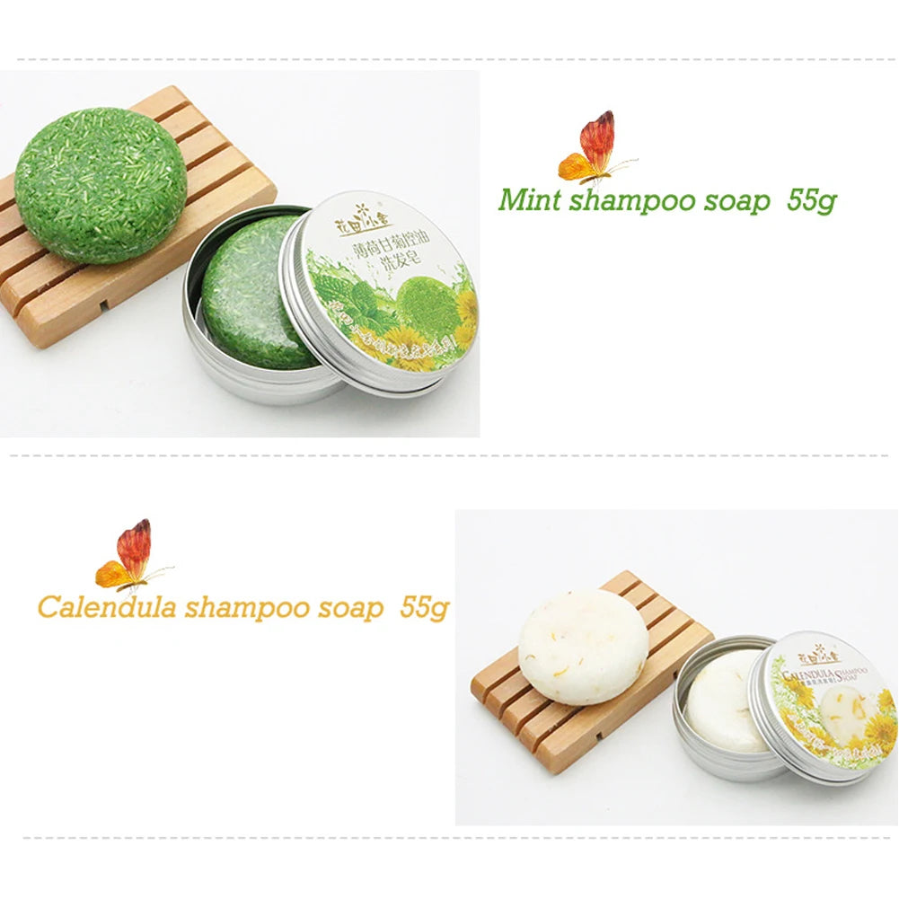 Ginger Shampoo Soap Ginger Hair Regrowth Shampoo Bar Anti-Hair Loss Natural Ginger Shampoo Soap For All Hair Types Qme