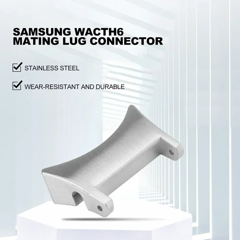 Quick Fit Connector for Samsung Galaxy Watch 6 5 4 10 44mm for Galaxy Watch6 Classic 43 47 42 46mm 2pcs Stainless Steel Adapter Qme