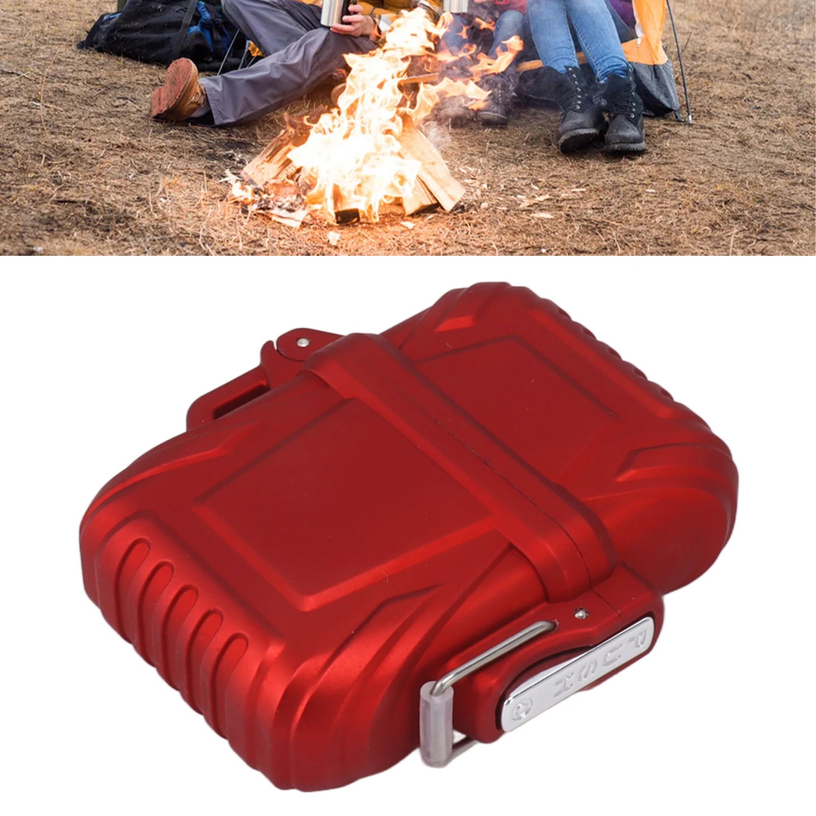 2Pcs Lighter Case Portable Lighter Pouch IP56 Waterproof Plastic Firestarter Case for Outdoor Camping Travel Qme