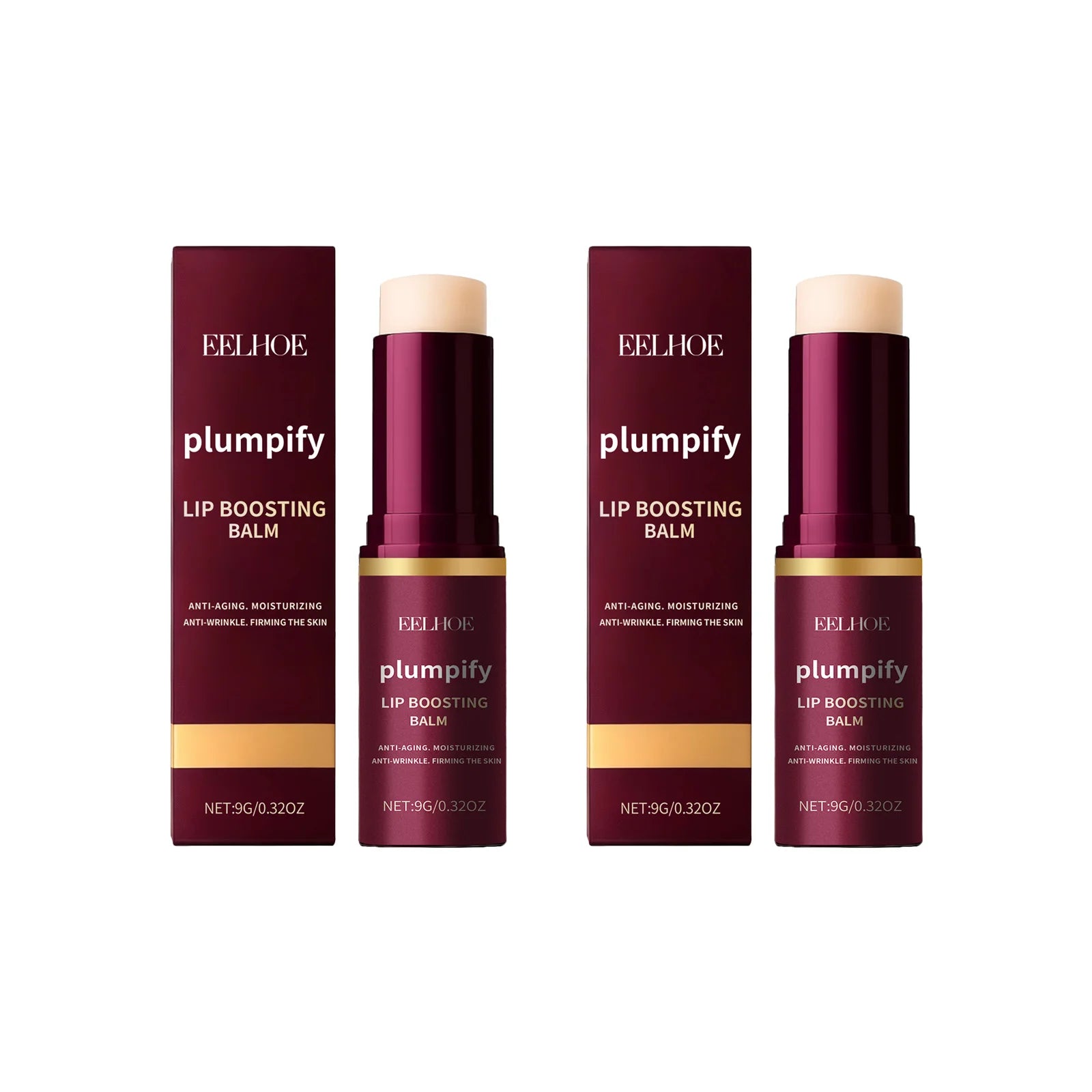 Plumpify Lip Boosting Balm Moisturizing Plumping Sexy Lip Care Fade Lip Lines Nourishing Repair Lip Care Makeup Cosmetics Qme 2 x 9g Boxed