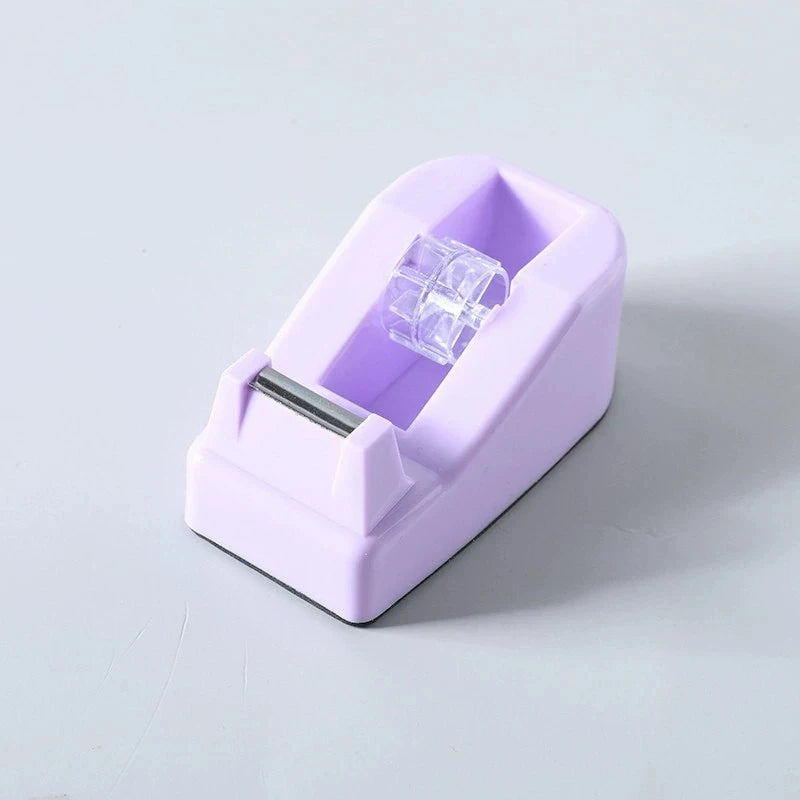 Tape Dispenser Stationery Adhesive Tape Cutter Sealing Tape Table Base Dispenser Office Supplies Packaging Tapes Dispenser Qme purple
