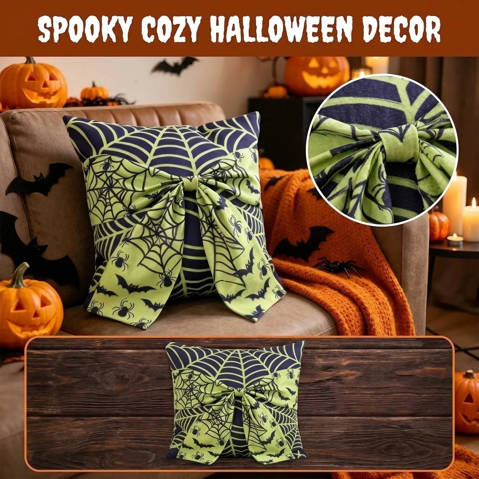 Halloween Gothic Vampire Bat Throw Pillow Cases Decoracion Print Living Room Sofa Cushion Cover Polyester Cozy Pillowcase Qme C 300*300mm