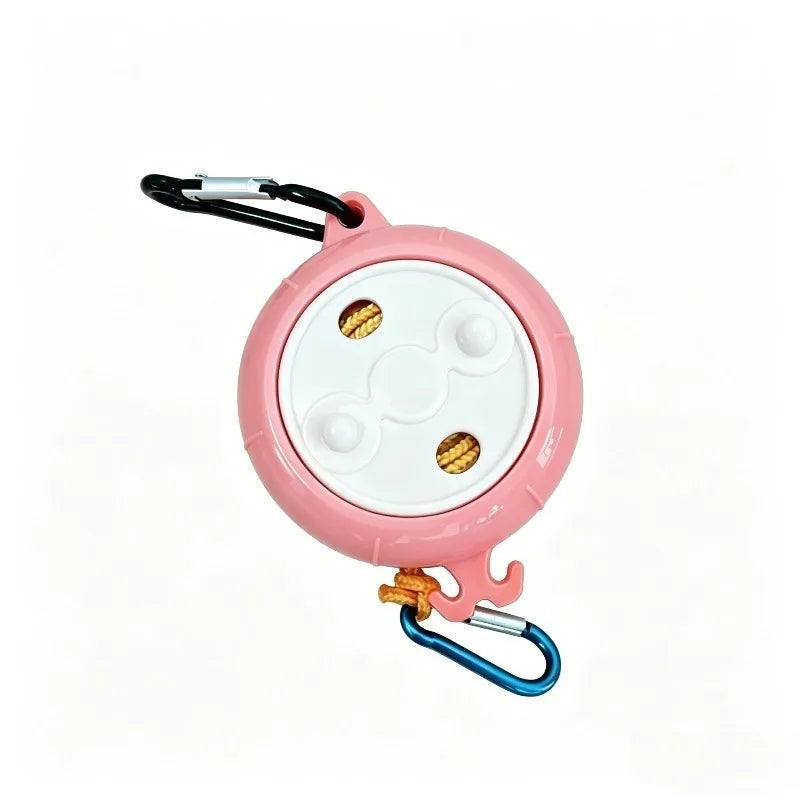 33ft Portable Travel Clothesline Adjustable Clips Hotel Camping Qme Pink