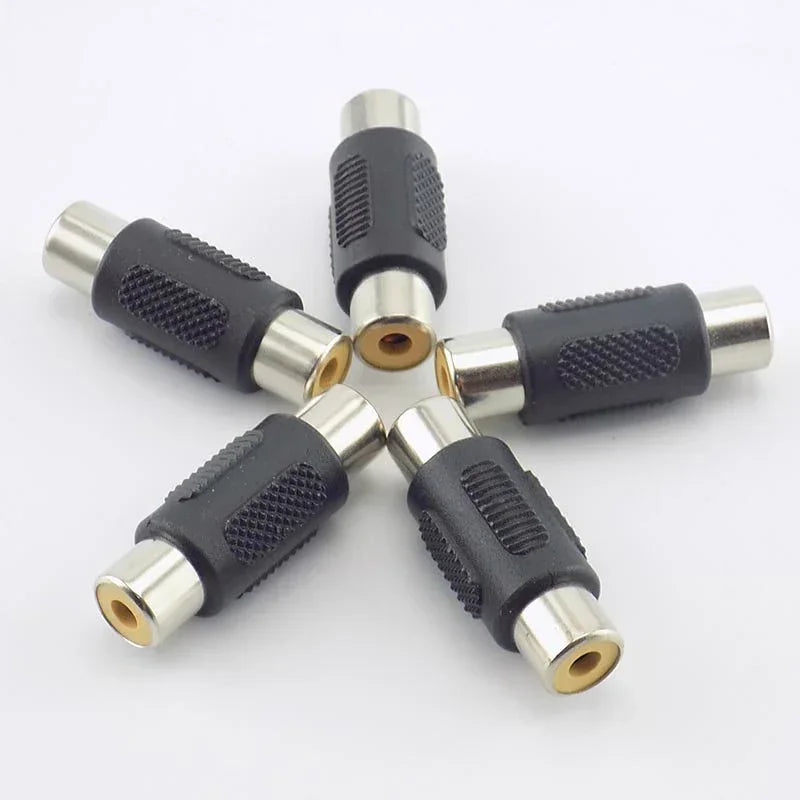 30pcs RCA Female to Female Coupler Plug Audio Video Cable Jack Plug Adapter Converter RCA Male to Male Joiner Connector Qme