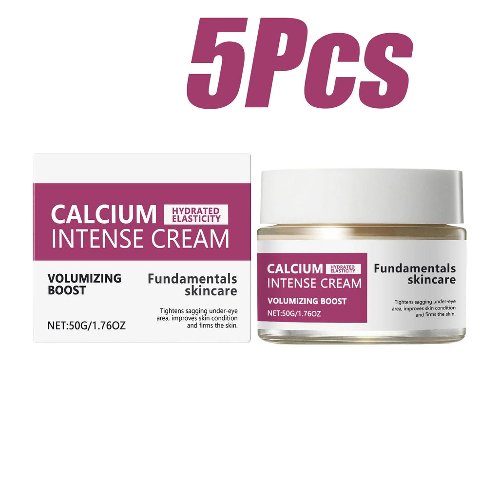 Calcium Intense Cream Tighten Skin Elasticity Enhance Moisturizing Facial Firming Improve Skin Sagging Nourishing Facial Lifting Qme 5 x 50g Boxed
