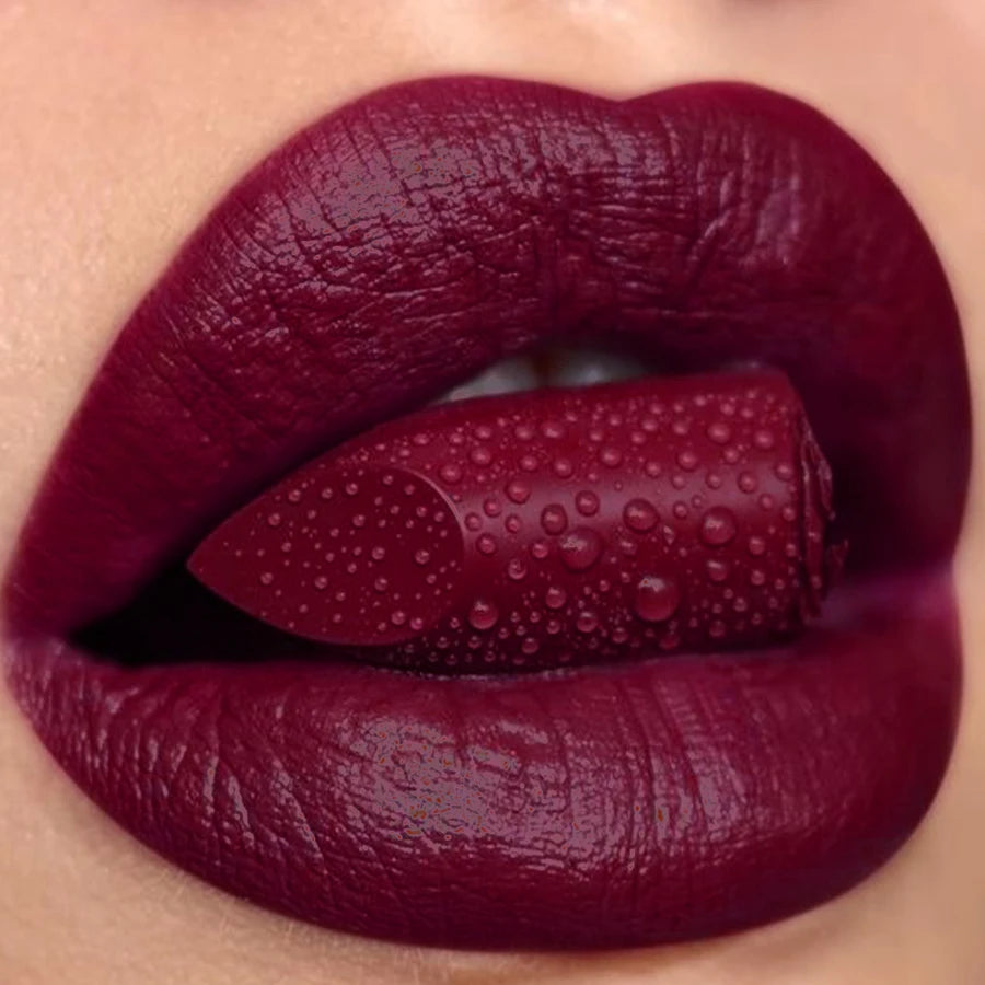 Nude Velvet Matte Lipstick Waterproof Long Lasting Red Lip Liner Qme