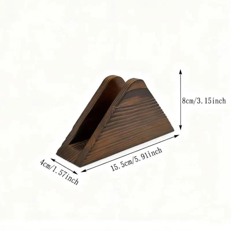 Wood Tissue Dispenser, Non-Slip Bottom Napkin Organizer, Decorative Paper Storage Box for Bathroom, Kitchen & Bedroom Countertop Qme