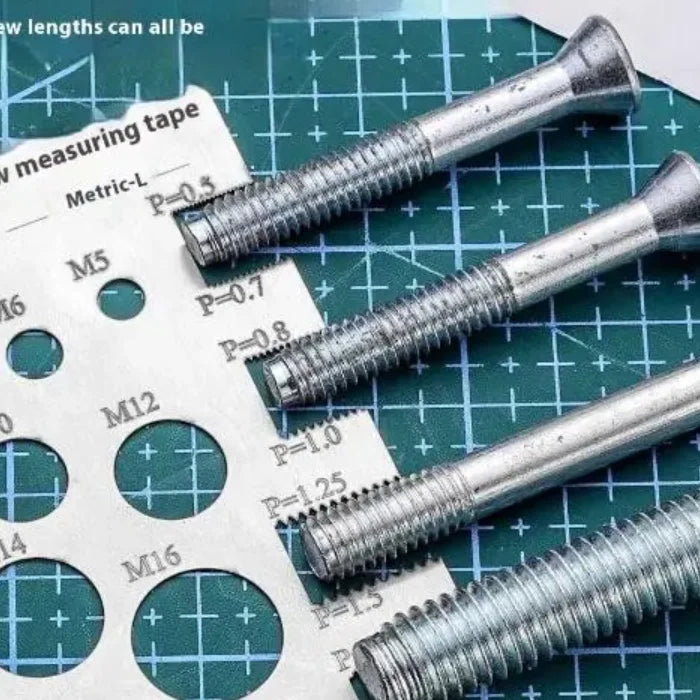 Screw Thread Pitch Gauge Ruler Measuring Tool Bolt Nut Metric Qme