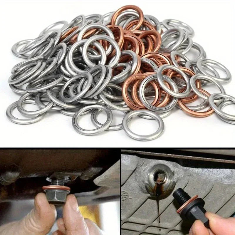 Drain gasket for the car engine oil pan, drain bolt gasket, oil drain plug gasket, replaceable parts, suitable for Volkswagen Qme