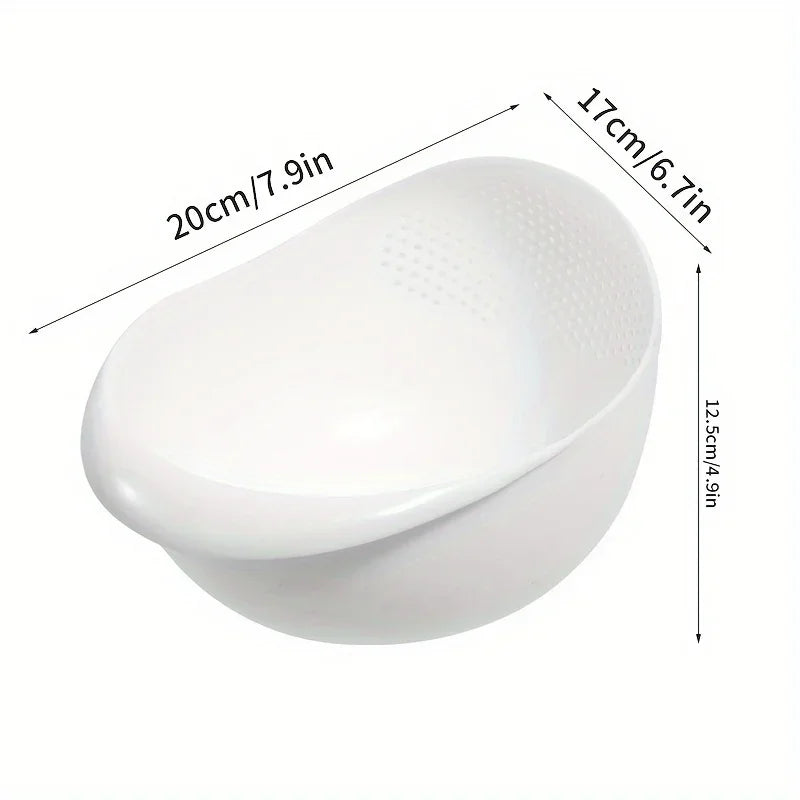 1pc, Rice Washing Drain Basket, Rice Washing Filter Basket, Creative Rice Washing Sieve, Plastic Rice Colander, Qme