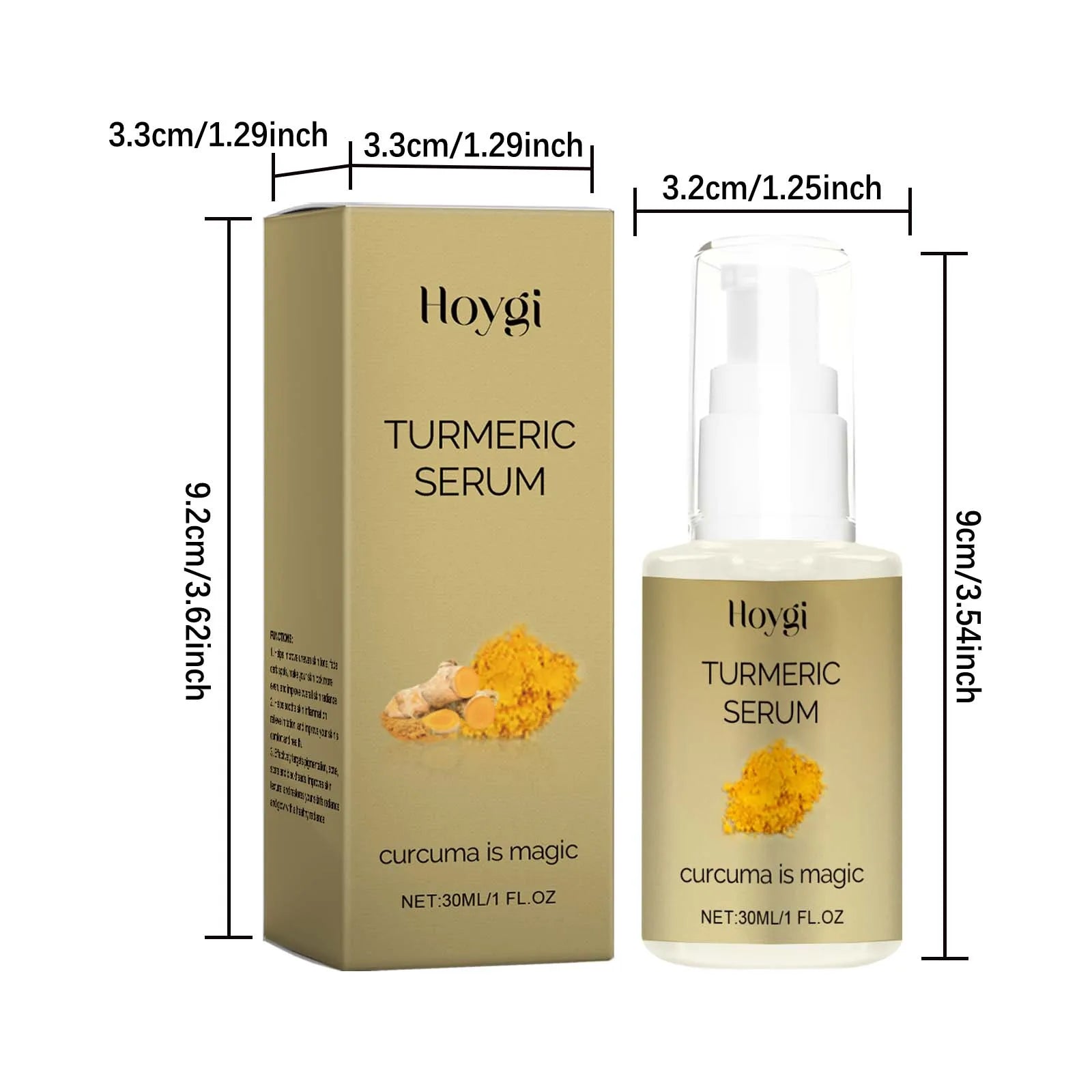 Turmeric Face Serum Moisturizing Lightening Dark Spots Even Skin Tone Smoothing Rejuvenates Face Brightening Essence Care Qme